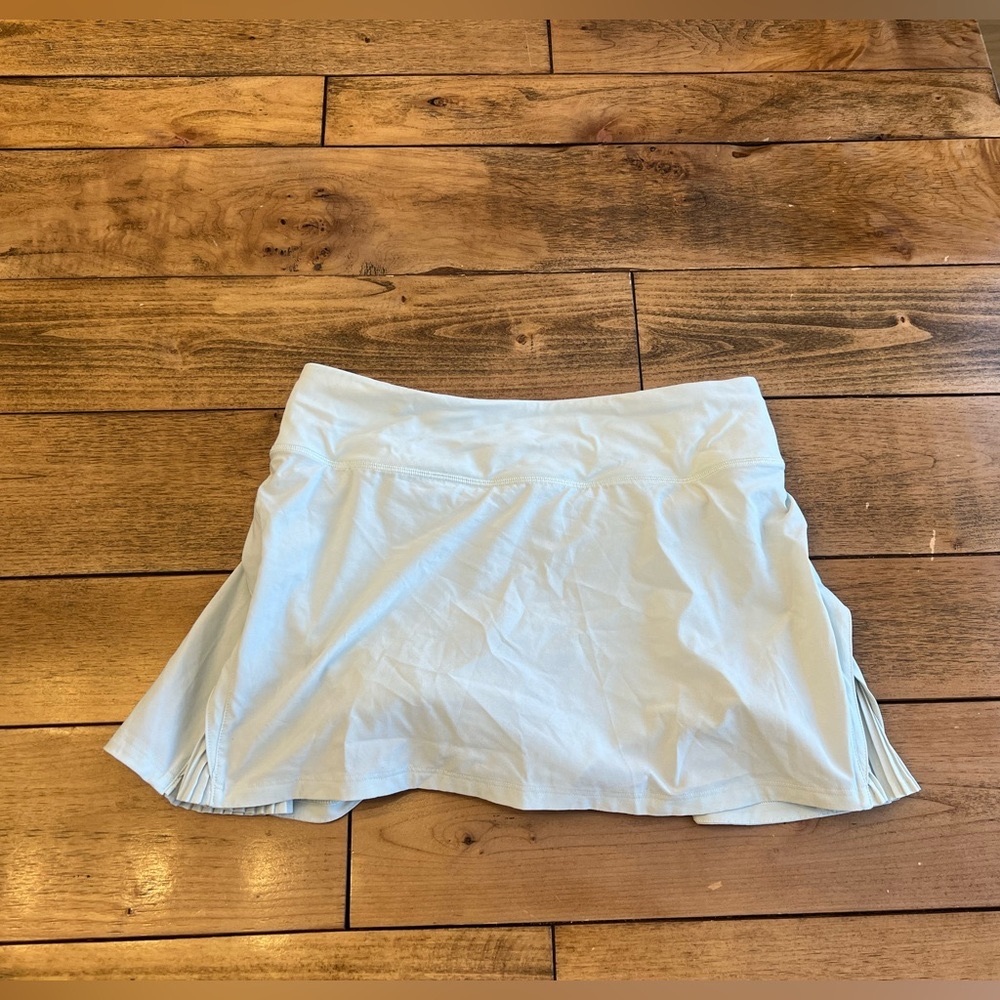 Lululemon play off the pleats tennis skirt and matching bra delicate mint